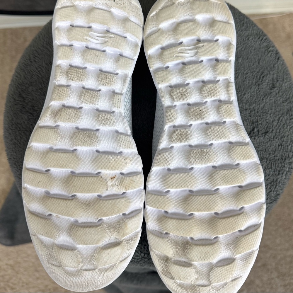 Skechers GOwalk Slip On Sneakers White Mesh Comfort Shoes 9.5 - Picture 6 of 8